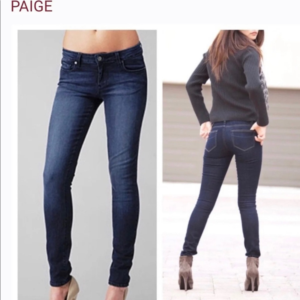 Paige Petite Blue Heights Skinny Jeans